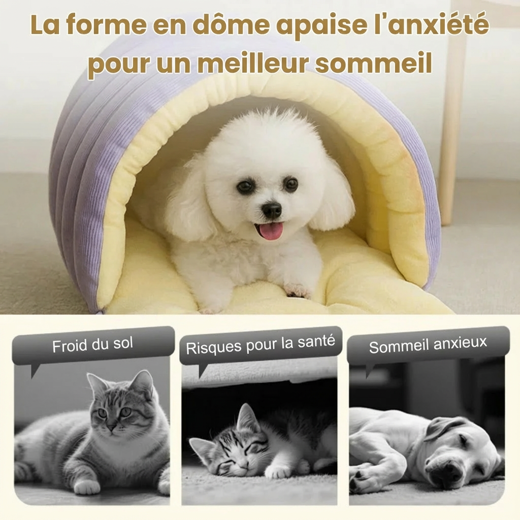Cocon d'Hiver douillet pour chats et chiens